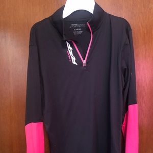 Polaris RZR Black and pink 1/4 zip up jacket.